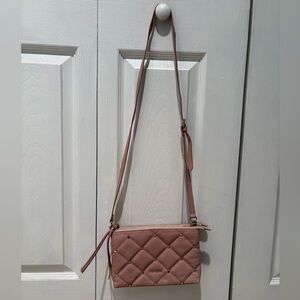 Ted Baker London Quilted Leather Rosy Mauve Crossbody Bag